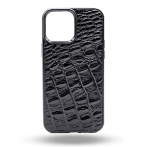 Husă iPhone 13 Pro Max din piele embosată Croco Rubber