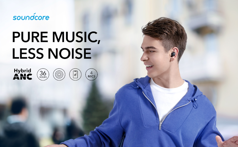 Casti Wireless Anker Soundcore Life Dot 3i II, Active Noise Cancelling, Negru