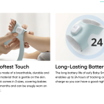 Set monitorizare bebe eufy Smart Sock Baby Monitor S340, Camera 2K, 2.4 GHz Wi-Fi, Pan & Tilt, urmarire ritm cardiac si niveluri de oxigen din sange, detectie AI Cry, Alb