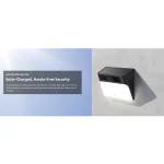 Aplica de perete pentru exterior eufy S120 Solar, Wireless, Camera 2K, AI, IP65, cu Reflector, Negru
