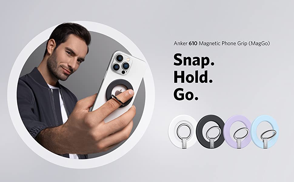 Suport magnetic Anker Ring Grip MagGo 610 pentru seria iPhone 12 si iPhone 13
