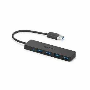 Hub Anker UltraSlim 4 porturi USB 3.0 negru