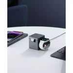 Incarcator wireless magnetic Anker 3-in-1 Cube MagSafe, 15W, Fast Charging, Pliabil, Negru