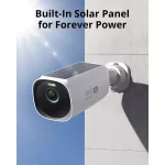 Kit supraveghere video eufyCam 3 S330, 4K Ultra HD, Incarcare solara, BionicMind™, Nightvision, Homebase 3 + 3 camere video