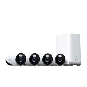 Kit supraveghere video wired eufyCam E330 (Professional), Rezolutie 4K, AI, Supraveghere 24/7, HomeBase 3 + 4 camere video, HDD de 1 TB, Alb