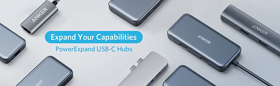 Hub Anker PowerExpand 3-in-1, 100W Power Delivery, USB-C, 4K HDMI, USB 3.0, Gri