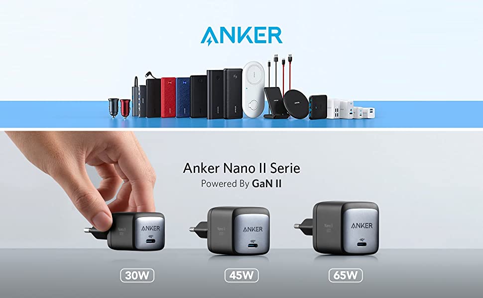 Incarcator retea Anker 713 Nano II 45W, USB-C, PowerIQ 3.0, GaN II, Negru