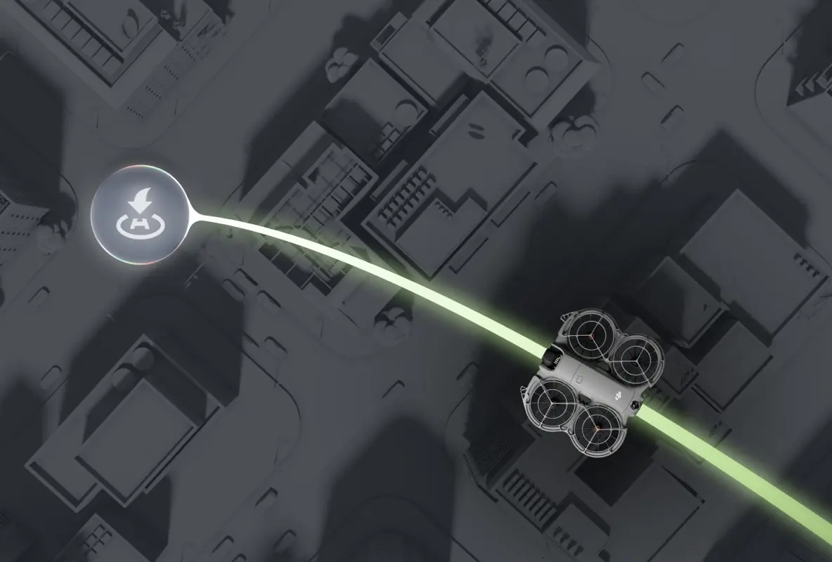 DJI Neo 2 Return to Home și evitare obstacole